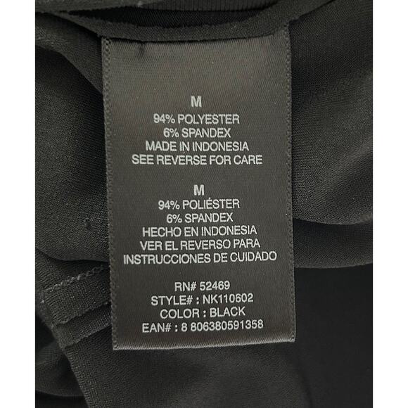 Norma Kamali Women’s‎ Size Medium Black Knee Length Stretchy Front Tie Dress - Picture 7 of 8